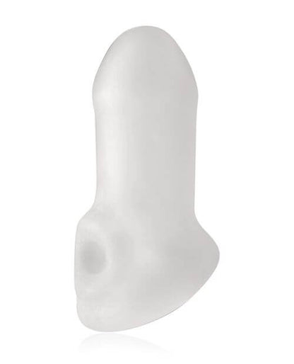 The Perfect Fit Fat Boy Thin 4". Two holes at the base of the extender stand out to showcase where the base of the shaft and where the testicles go when wearing the Perfect Fit Fat Boy Thin. | Kinkly Shop
