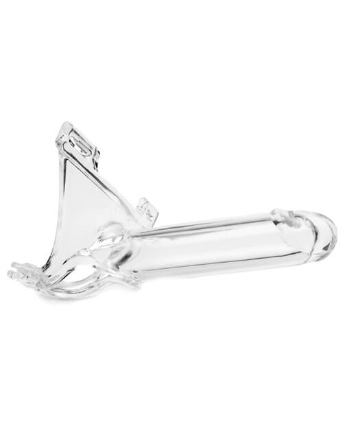 The dildo and base of the Perfect Fit Zoro Knight. It's clearly translucent in color. | Kinkly Shop