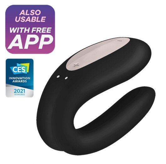 Satisfyer Double Joy App-Controlled Couple's Vibrator for Two Kinkly Shop Satisfyer Double Joy App-Controlled Couple's Vibrator for Two Kinkly Shop