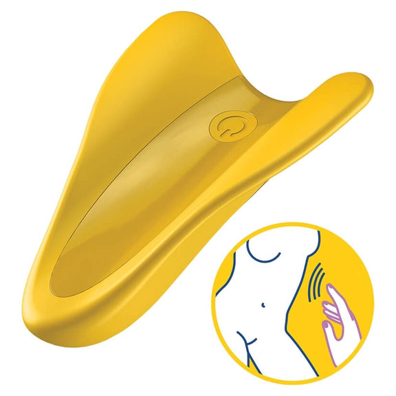 Satisfyer High Fly. An illustrated image in the corner shows a person waving their fingers for pleasure. | Kinkly Shop