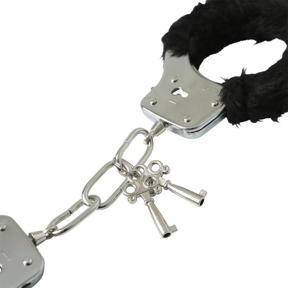Sportsheets Black Furry Handcuffs - Kinkly Shop