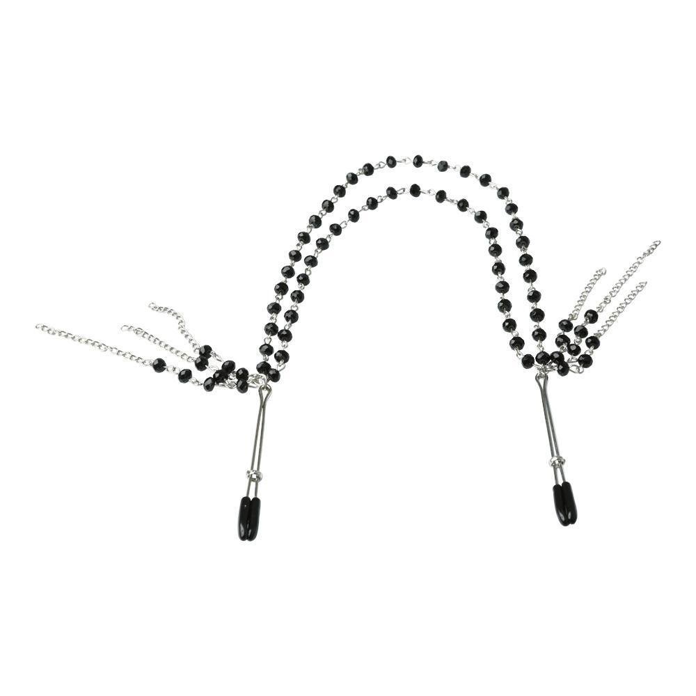 Sportsheets Black Jeweled Nipple Clips - Kinkly Shop