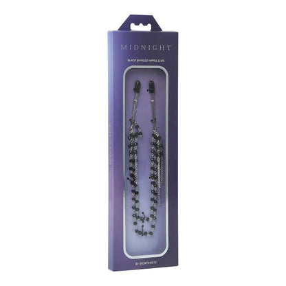 Sportsheets Black Jeweled Nipple Clips - Kinkly Shop