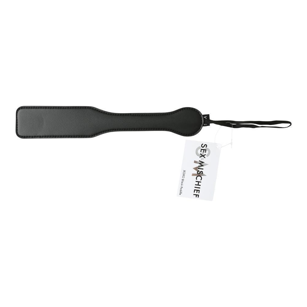 Sportsheets Black Vinyl Paddle, XOXO - Kinkly Shop