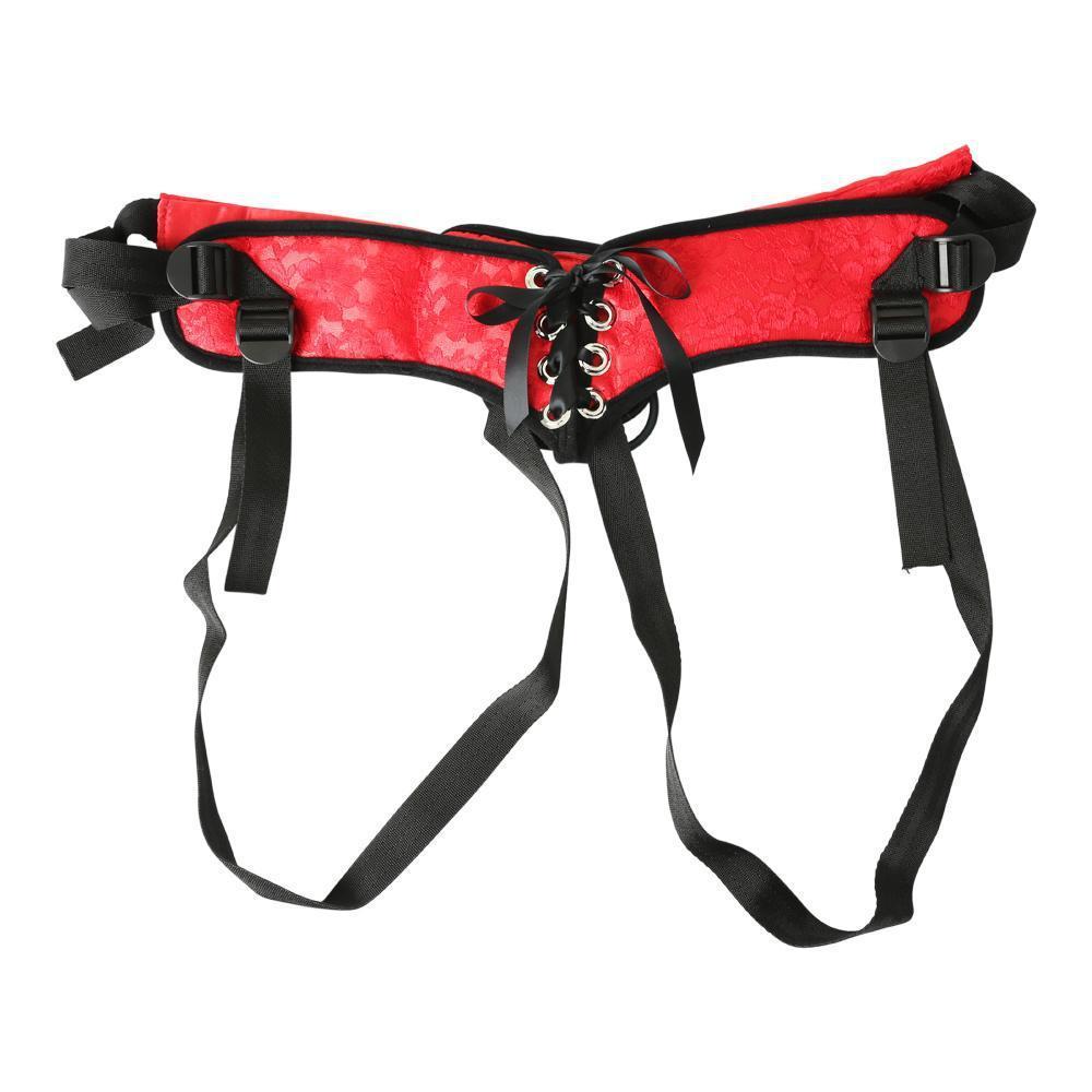 Sportsheets Red Lace Corsette Strap On - Kinkly Shop