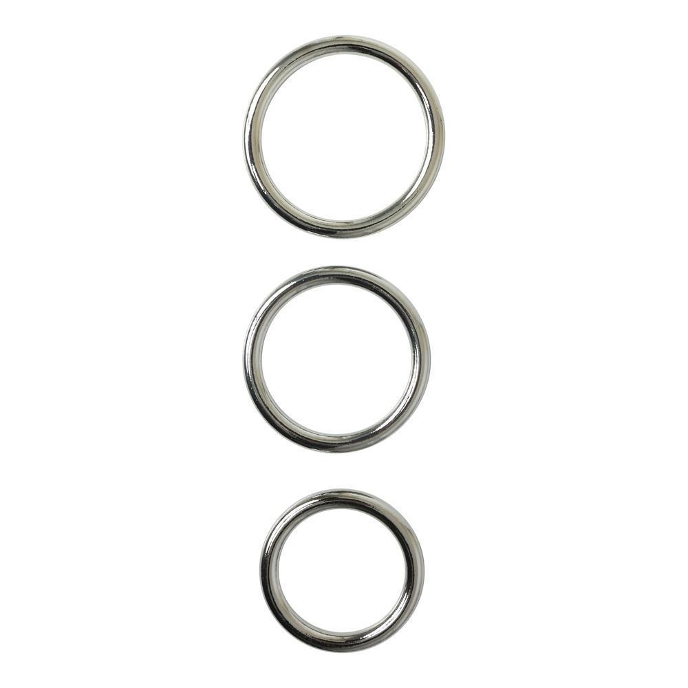 Sportsheets Seamless Metal O Rings, 3 Pack - Kinkly Shop
