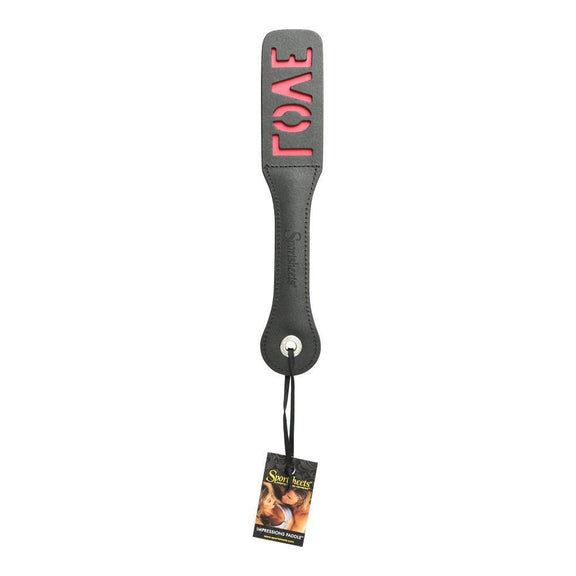 Sportsheets Sportsheets Leather Love Impression Paddle - Kinkly Shop