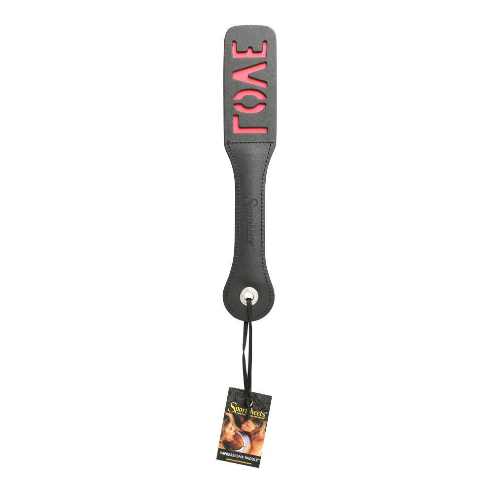 Sportsheets Sportsheets Leather Love Impression Paddle - Kinkly Shop