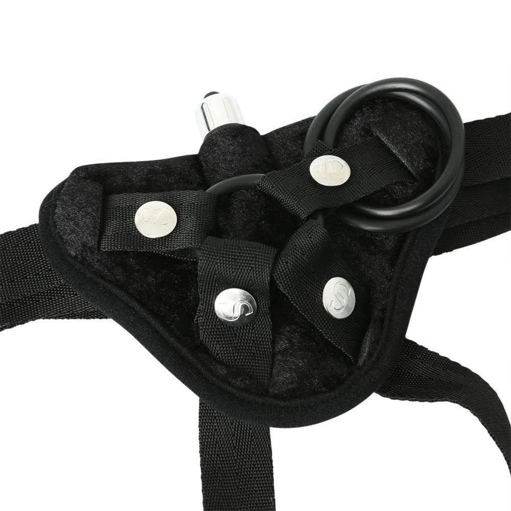 Sportsheets Vibrating Black Velvet Strap On - Kinkly Shop