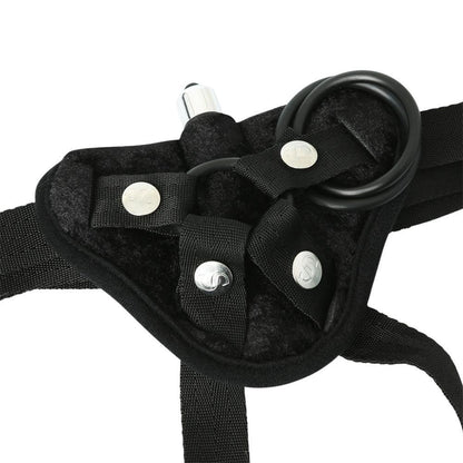 Sportsheets Vibrating Black Velvet Strap On - Kinkly Shop