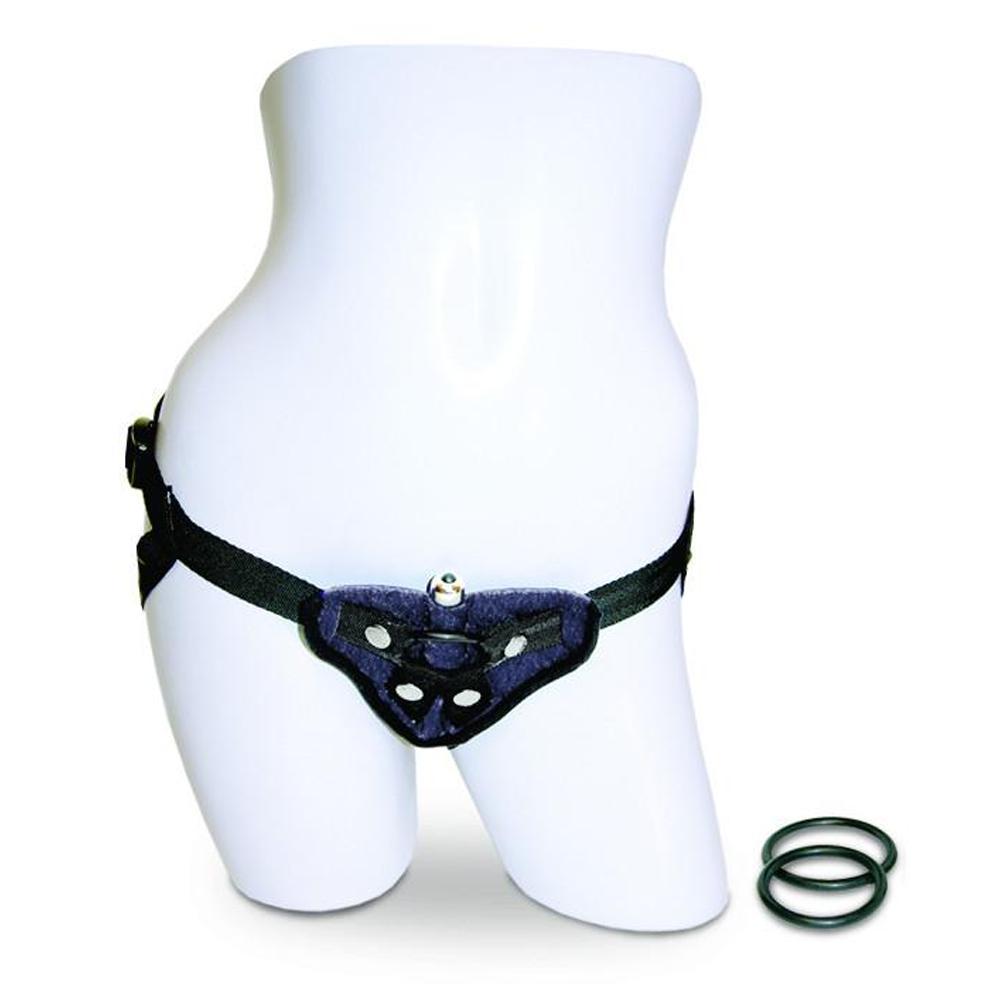 Sportsheets Vibrating Black Velvet Strap On - Kinkly Shop