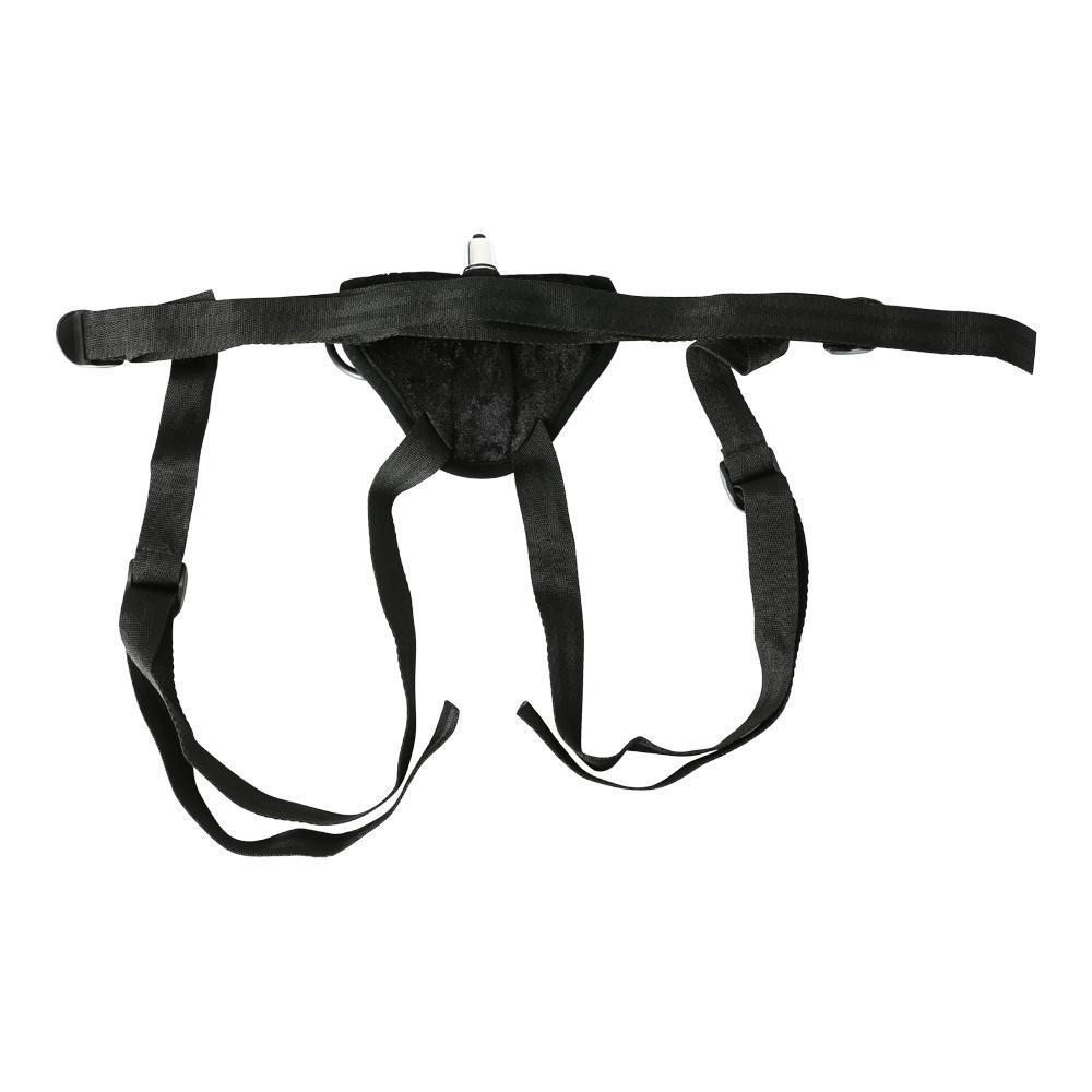 Sportsheets Vibrating Black Velvet Strap On - Kinkly Shop