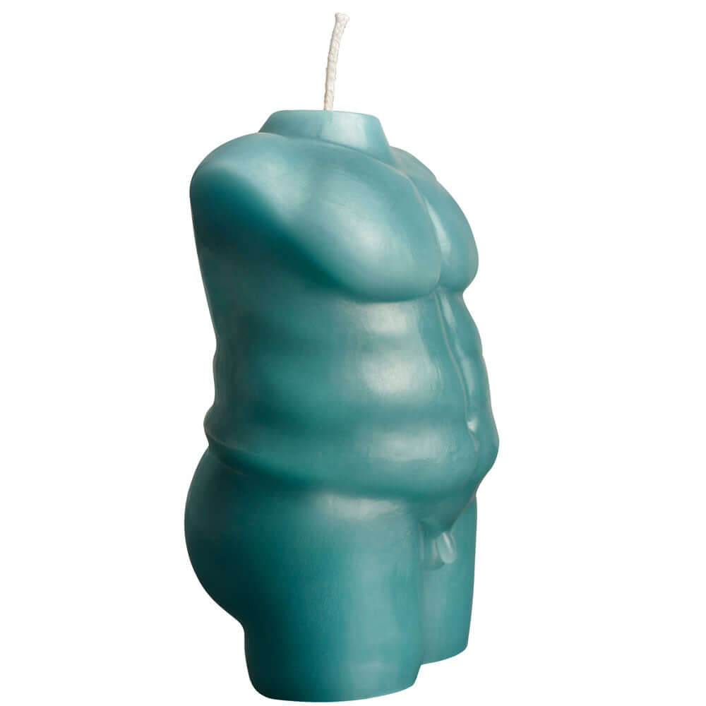 A 3/4th view of the Sportsheets Torso 2 Wax Play Candle against a white background. | Kinkly Shop