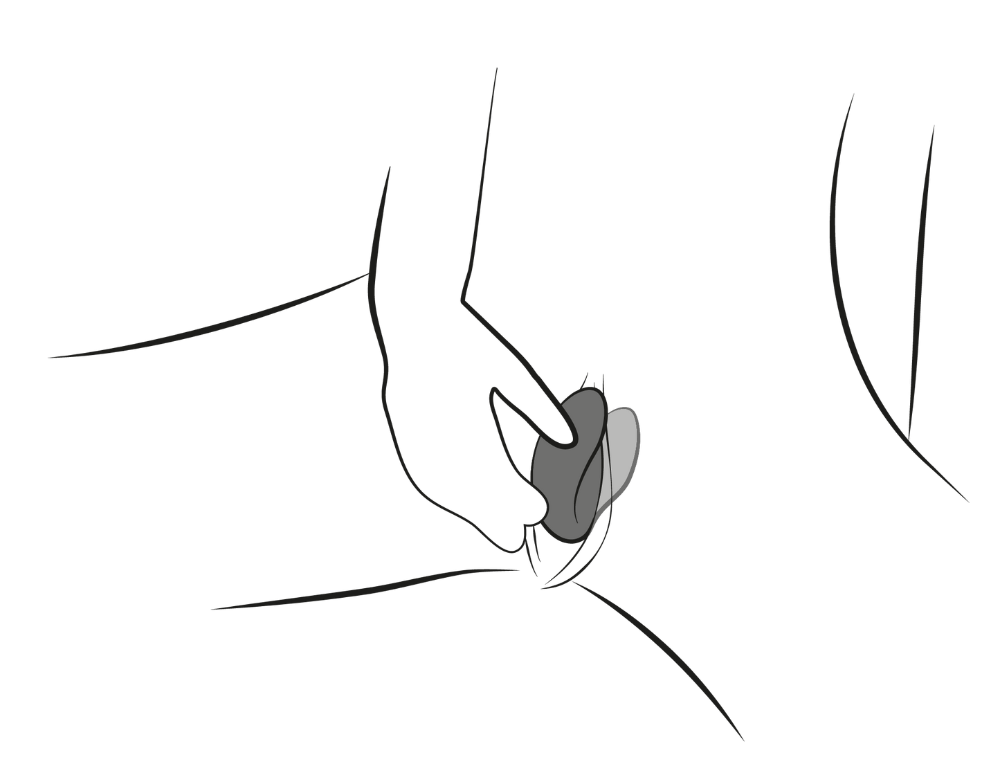 Illustration shows the We-Vibe Unite in use. An "X-Ray" design shows how the We-Vibe Unite fits into the body when initially inserting it while solo. | Kinkly Shop