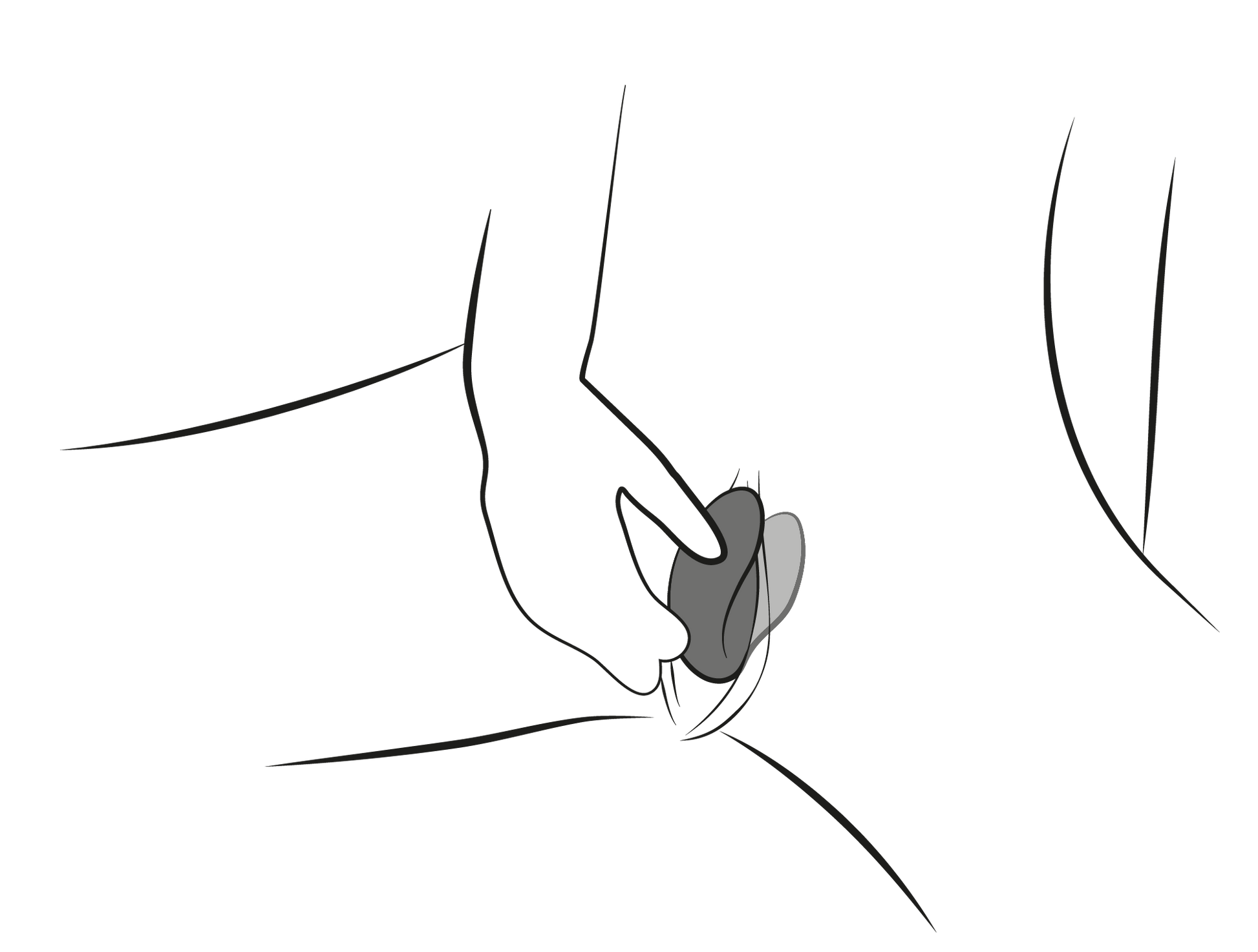Illustration shows the We-Vibe Unite in use. An "X-Ray" design shows how the We-Vibe Unite fits into the body when initially inserting it while solo. | Kinkly Shop