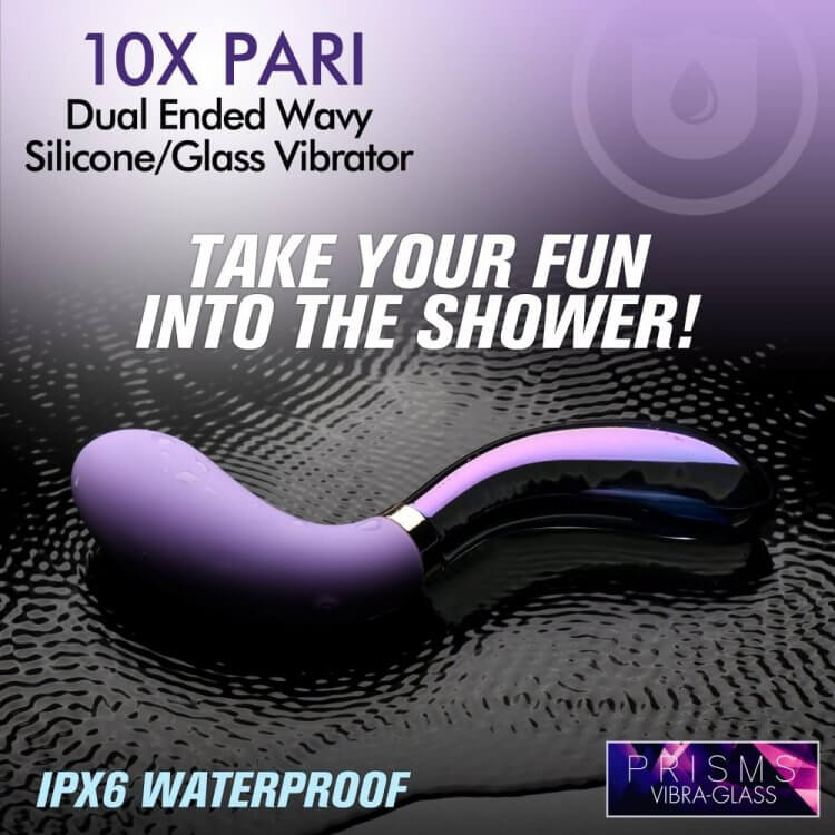 Prisms Vibra-Glass Pari - Vibrating Glass Dildo with Dual Ends Kinkly Shop Prisms Vibra-Glass Pari - Vibrating Glass Dildo with Dual Ends Kinkly Shop