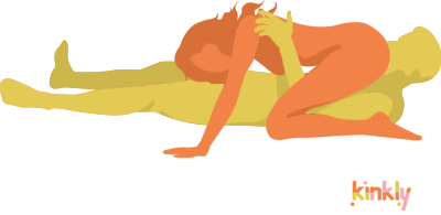 diagram of the 69 oral sex position - one partner lays down and the other straddles their face, then positions themselves face-to-crotch. Both partners perform oral sex on each other.