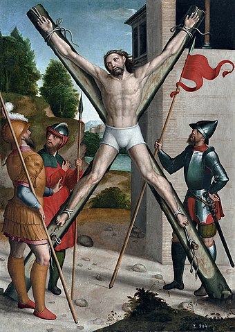Crucifixion of St. Andrew By Juan Correa de Vivar