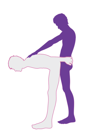 diagram of standing rear penetration sex position