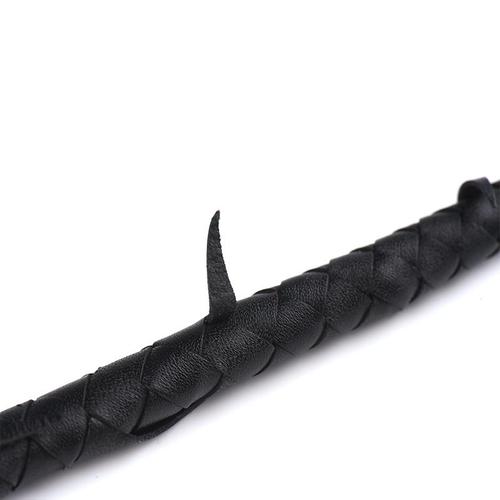 leather braided whip with barb