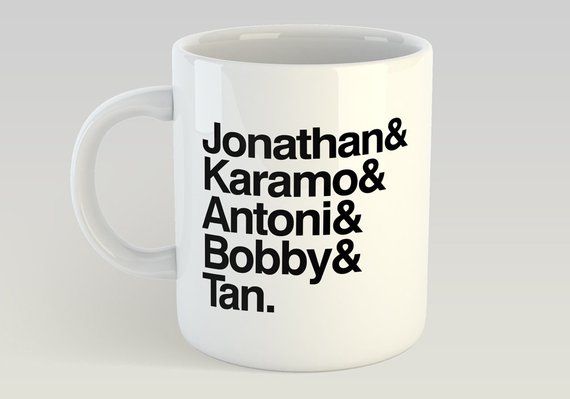Queer Eye Fab Five Mug: Jonathan & Karamo & Antoni & Bobby & Tan