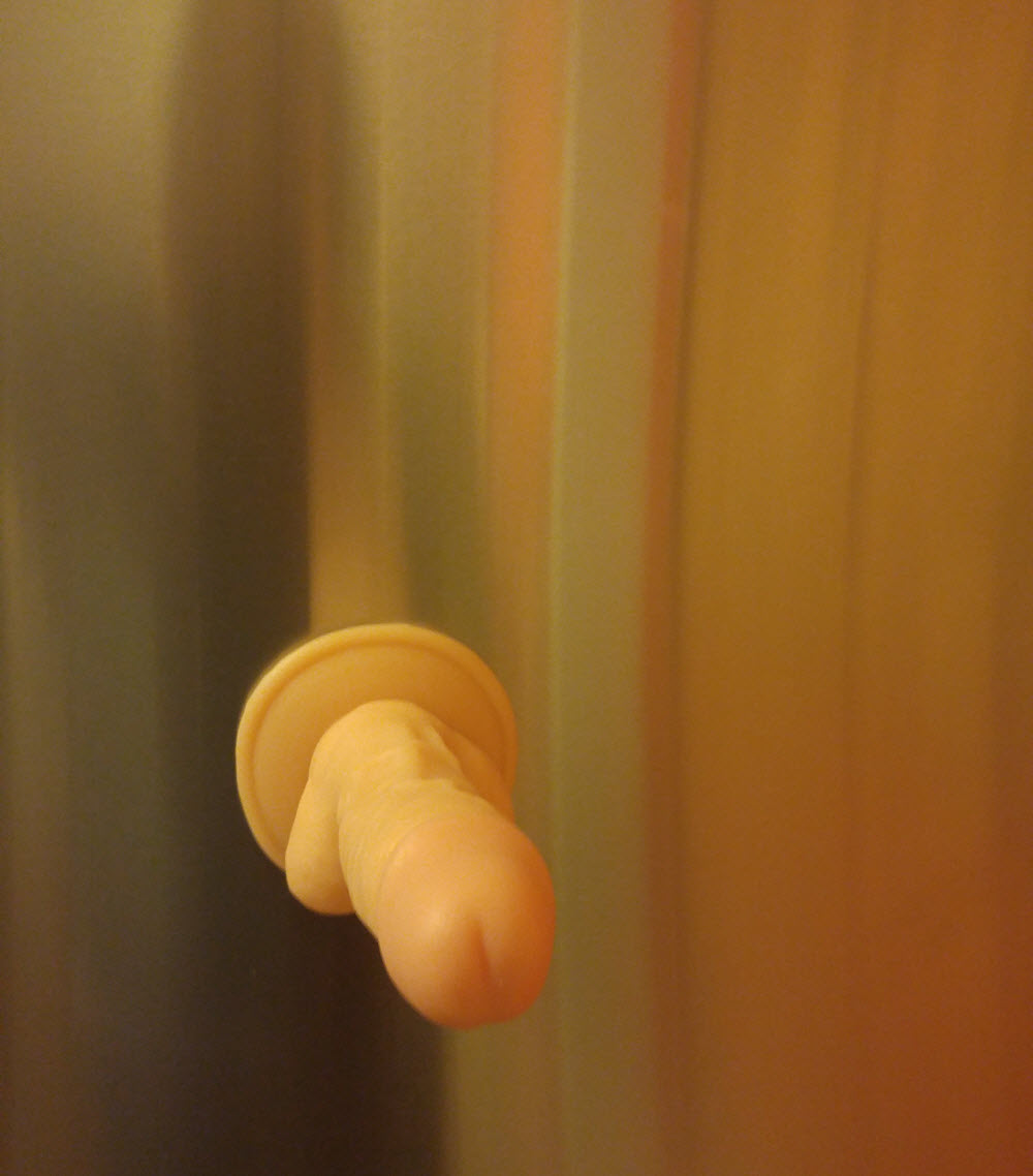 dildo stuck to stainless steel surface
