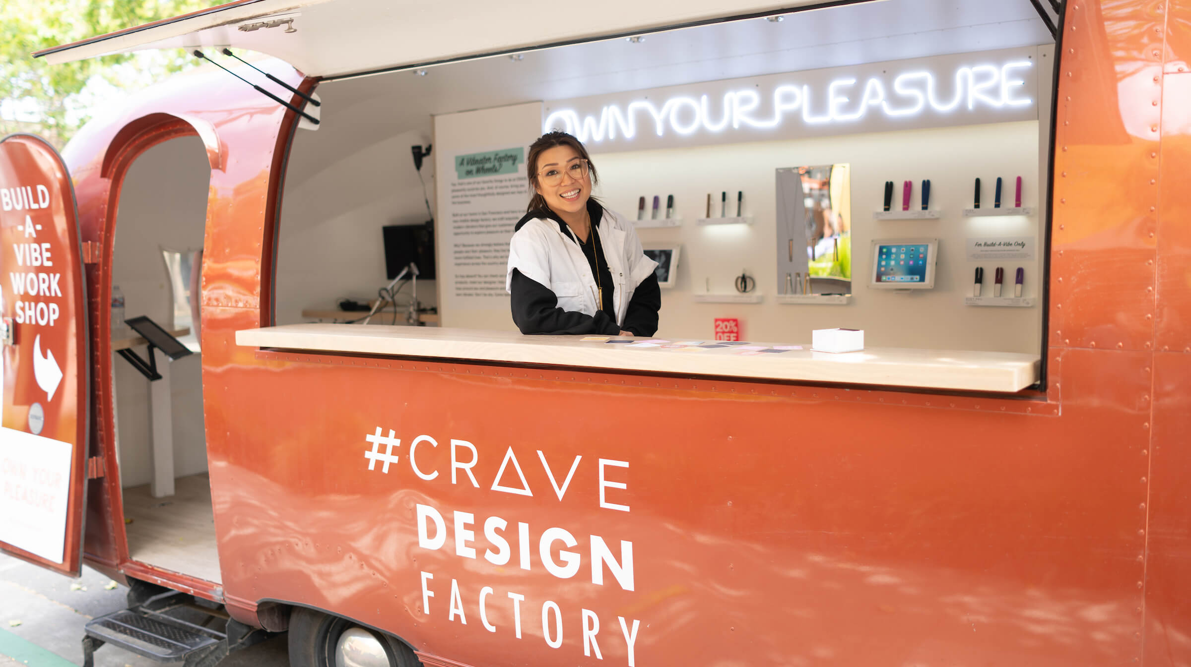 Ti Chang of Crave in the Build a Vibe Airstream