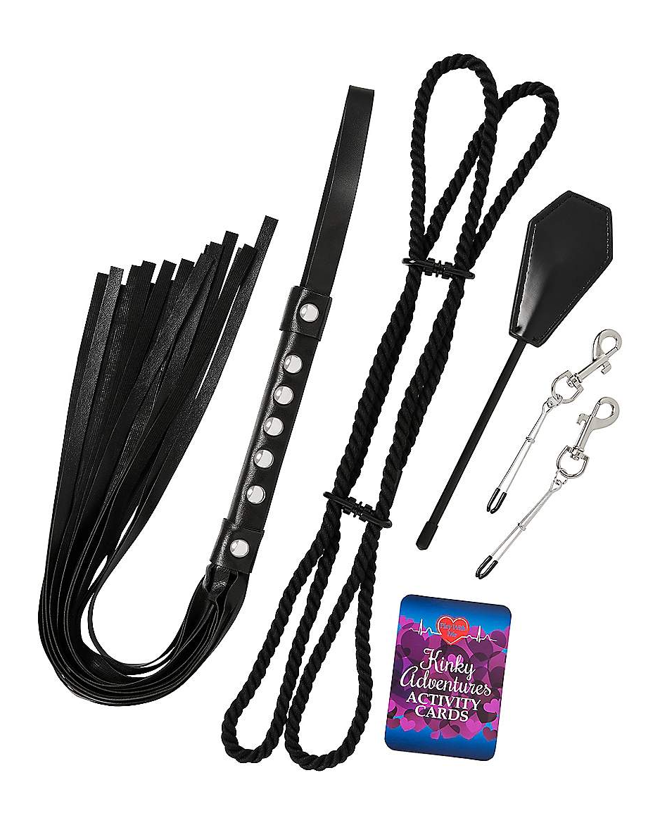 Kinky Adventures Sex Toy Kit. Available Exclusively at Spencer's.