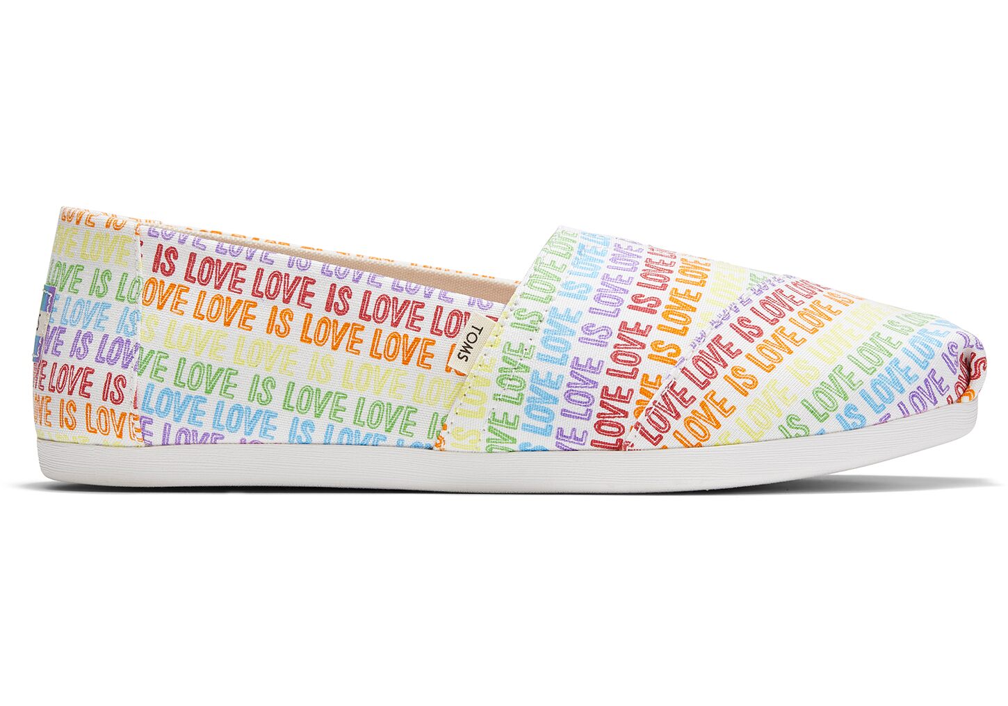 TOMS Alpargata slip-on shoe with rainbow Love Is Love