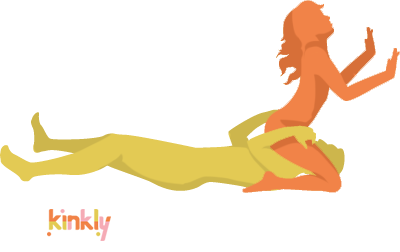 Lady Godiva or Hovering Butterfly oral sex position: The receiving partner straddles the giving partner's face. The giving partner lies flat on their back.