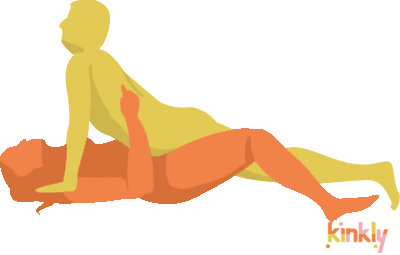 diagram of the missionary sex position - The penetrating partner lays on top of the receiving partner, facing each other